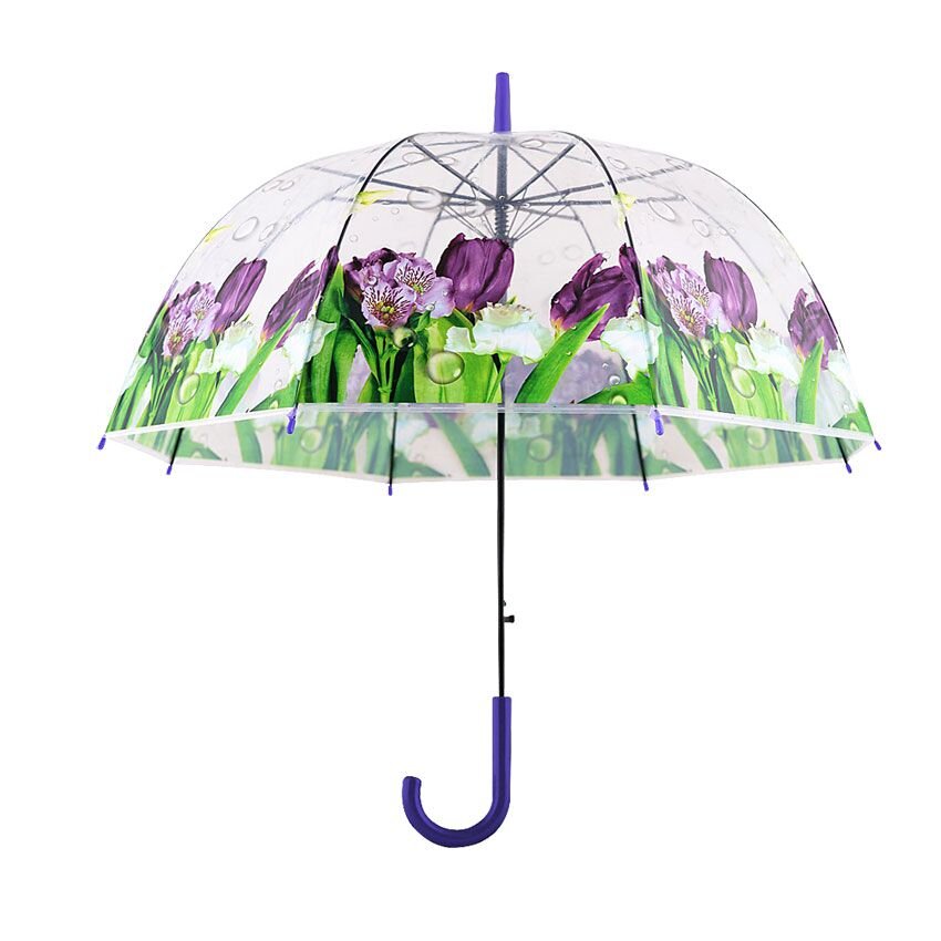 Зонты и дождевики  HSR24 Зонт-трость «Фиолетовый букет»
