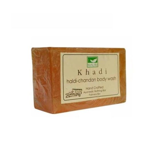 Мыло ручной работы с Куркумой и Сандалом (125 г), Haldi & Chandan Body Wash, произв. Khadi Mauri