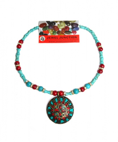 Ожерелье с бирюзой Афгани-Солнце, Afgani-Sun Necklace