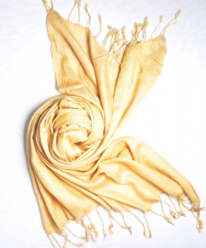 Шаль бежевая, Shawl Beige, Pure cotton