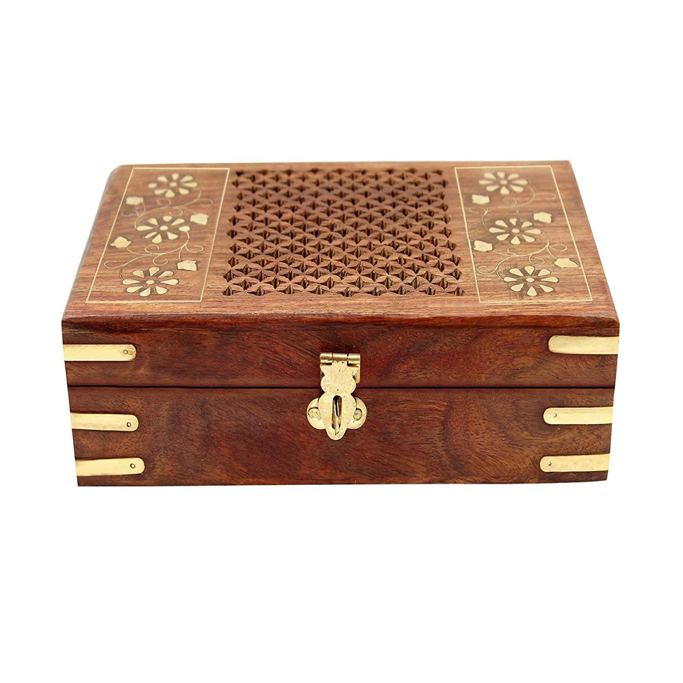 Шкатулка, Jali Brass & Wooden Gift Box, произв. ZYNTIX