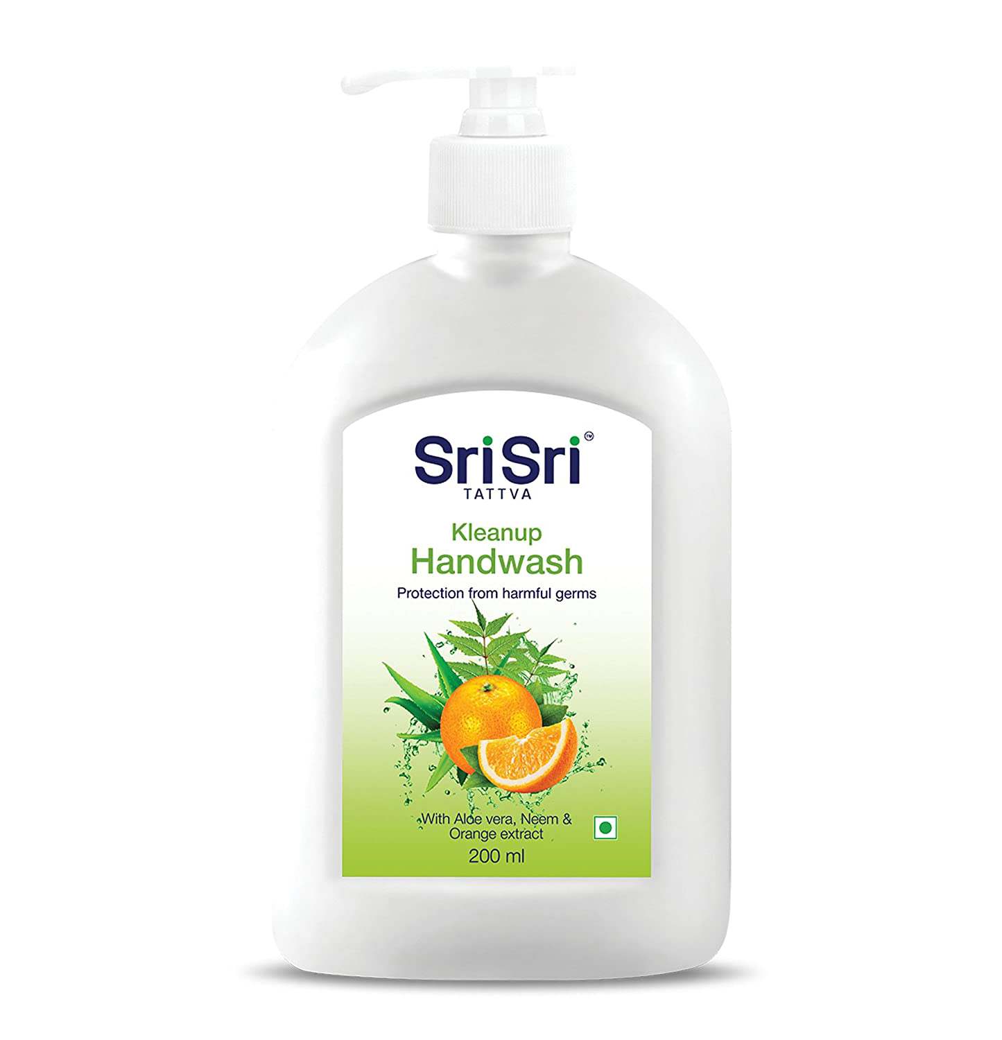 Жидкое мыло с Алоэ вера, Нимом и Померанцем (200 мл), Kleanup Handwash, произв. Sri Sri Tattva