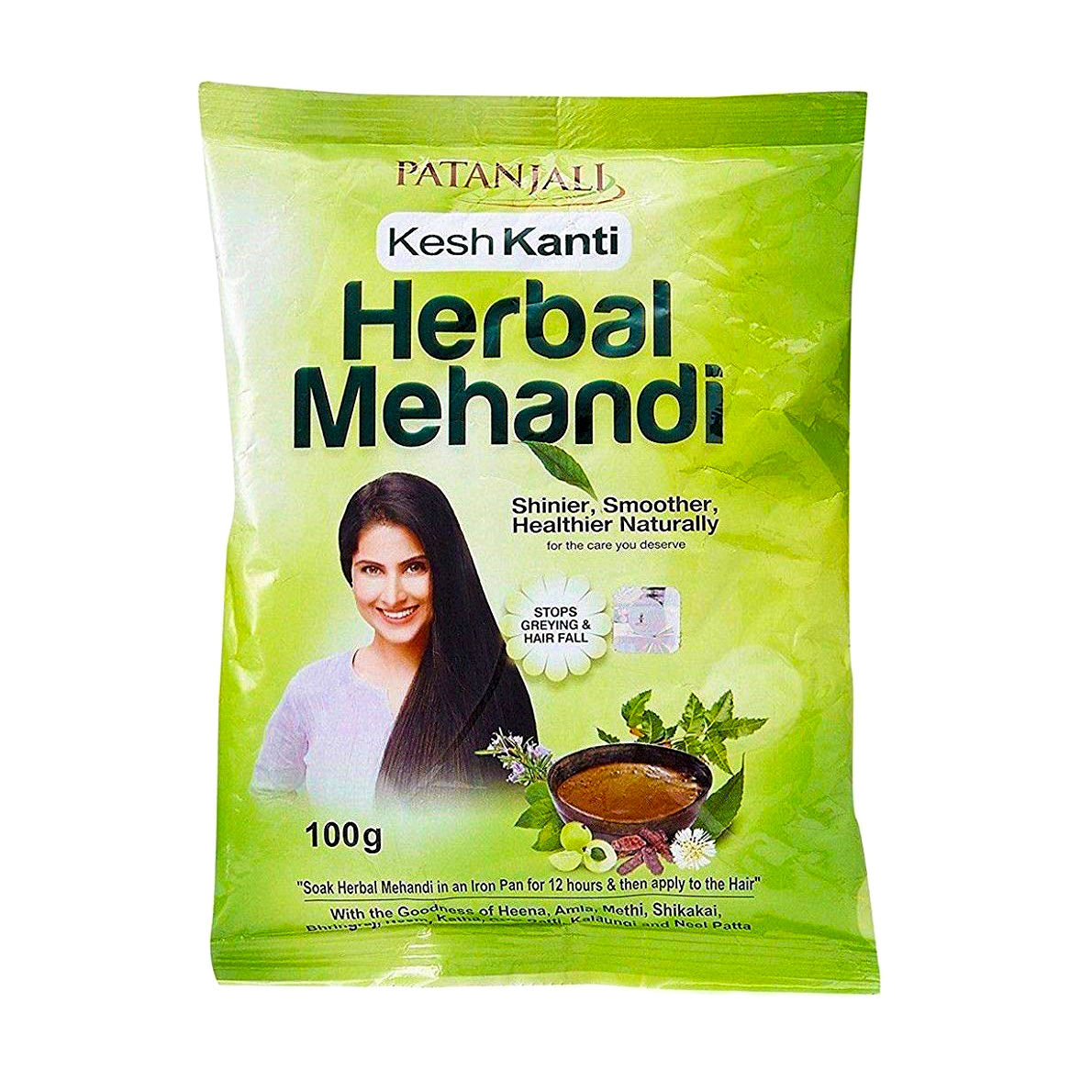 Хна, Индиго  MyIndia Кеш Канти: натуральная хна (100 г), Kesh Kanti Herbal Mehandi, произв. Patanjali