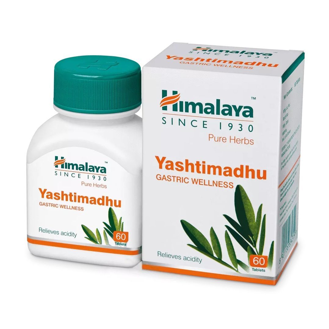 Яштимадху (60 таб, 250 мг), Yashtimadhu, произв. Himalaya