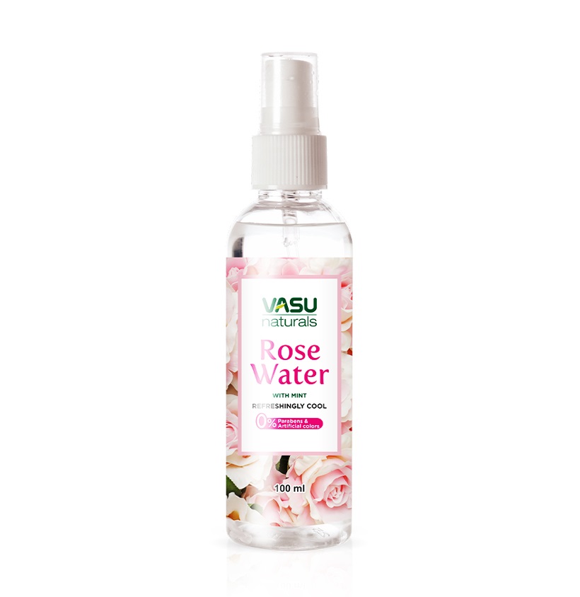 Розовая Вода с Мятой (100 мл), Rose Water, произв. VASU