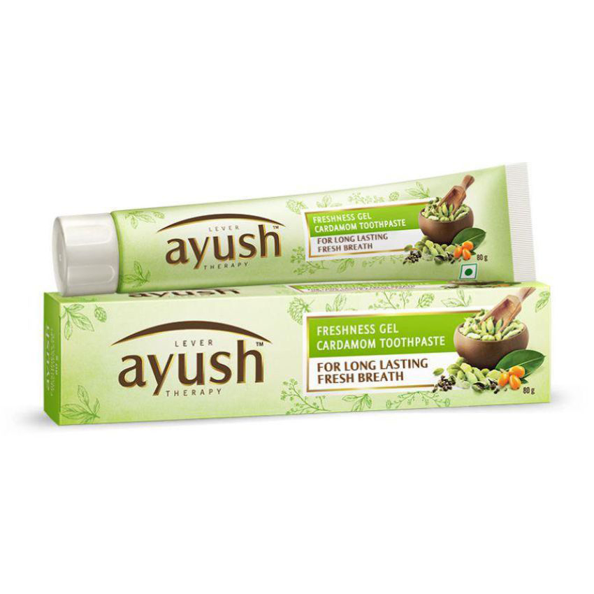 Зубная паста с Кардамоном (80 г), Freshness Gel Cardamom Toothpaste, произв. Lever Ayush