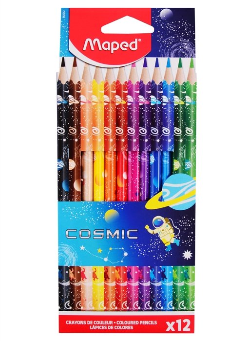 Карандаши цветные 12цв "COLORPEPS COSMIC" , к/к, подвес, MAPED