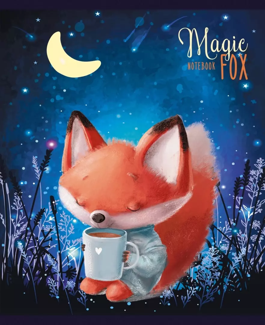 Тетрадь в клетку Listoff, Magic Fox, 48 листов, в ассортименте