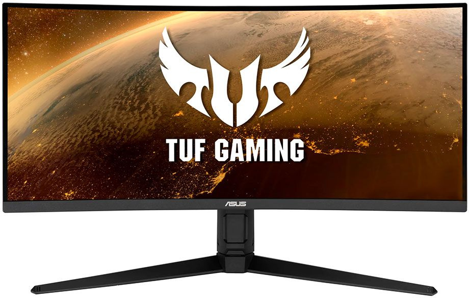 Мониторы Игровые  Неватека Монитор Asus 34" TUF Gaming VG34VQL1B VA 3440x1440 165Hz 550cd/m2 21:9