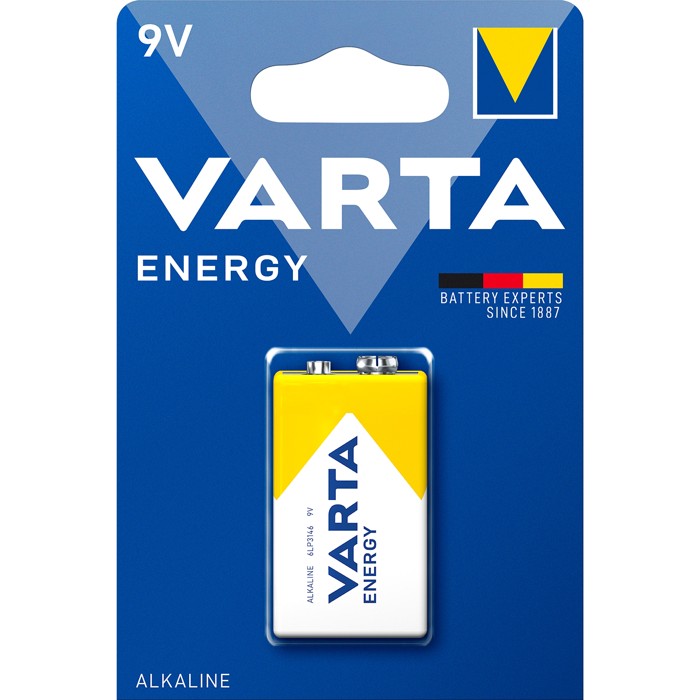 Батарейка Varta ENERGY Крона 6LR61 BL1 Alkaline 9V (4122) (1/10/50) Varta ENERGY 6LR61 9-Volt-Block (Krona) (04122229411)