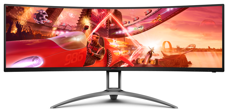   Неватека Монитор 49" AOC AG493UCX Curved 1800R 5120x1440 120Гц VA LED 32:9 4ms 2*HDMI DP USB-C/4xUSB3.2 80M:1 3000:1 178/178 550cd Tilt HAS Swivel Speakers 2*5w Black (AG493UCX)