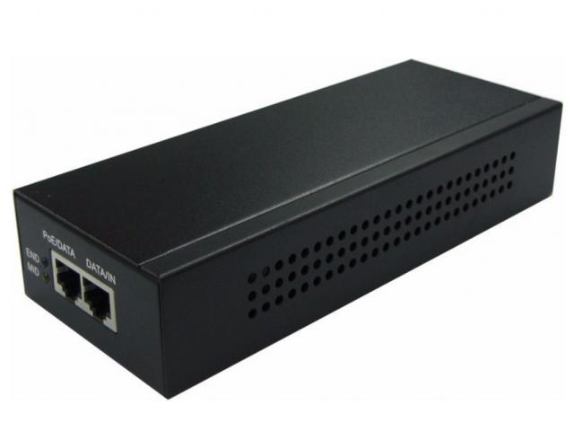 PoE инжектор 60 Вт, 1 RJ45 интерфейс 1000M. Подходит для DS-2DE5/4xxx-AE/-AE3 Hikvision LAS60-57CN-RJ45