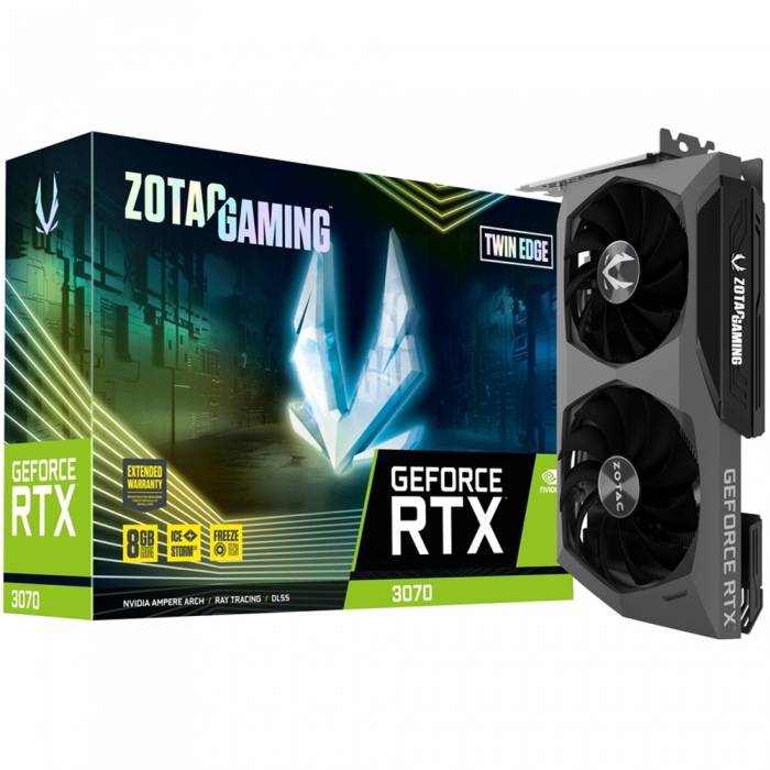 Видеокарта Zotac Twin Edge NVIDIA RTX 3070 1500 8192 14000 256 RTL [ZT-A30700E-10PLHR]