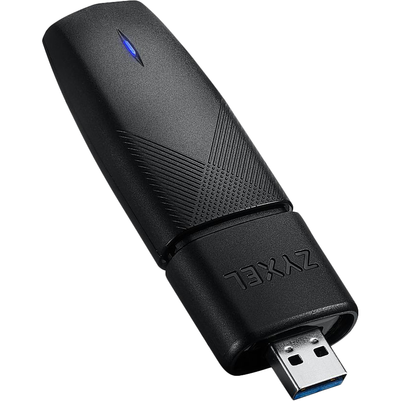 Прочее оборудование Двухдиапазонный Wi-Fi USB-адаптер Zyxel NWD7605, AX1800, 802.11a/b/g/n/ac/ax (600+1200 Мбит/с), USB3.0 (NWD7605-EU0101F)