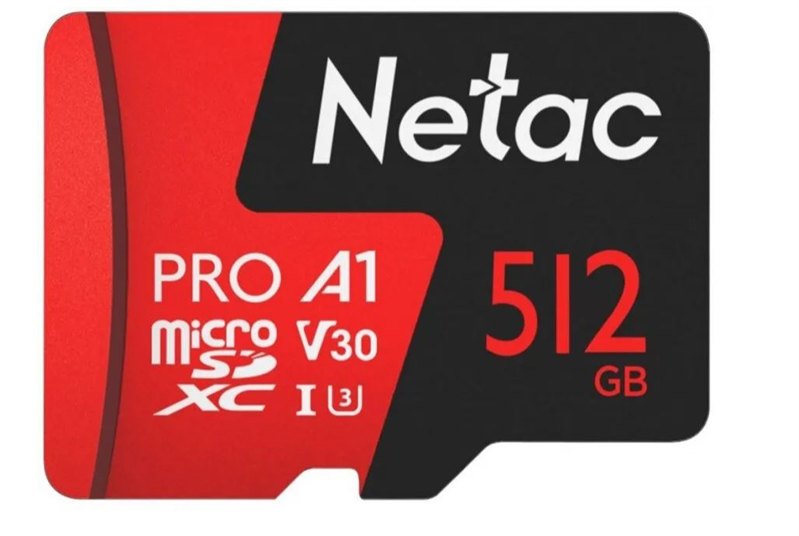 Карта памяти NeTac P500 Extreme Pro MicroSDXC 512GB V30/A1/C10 up to 100MB/s