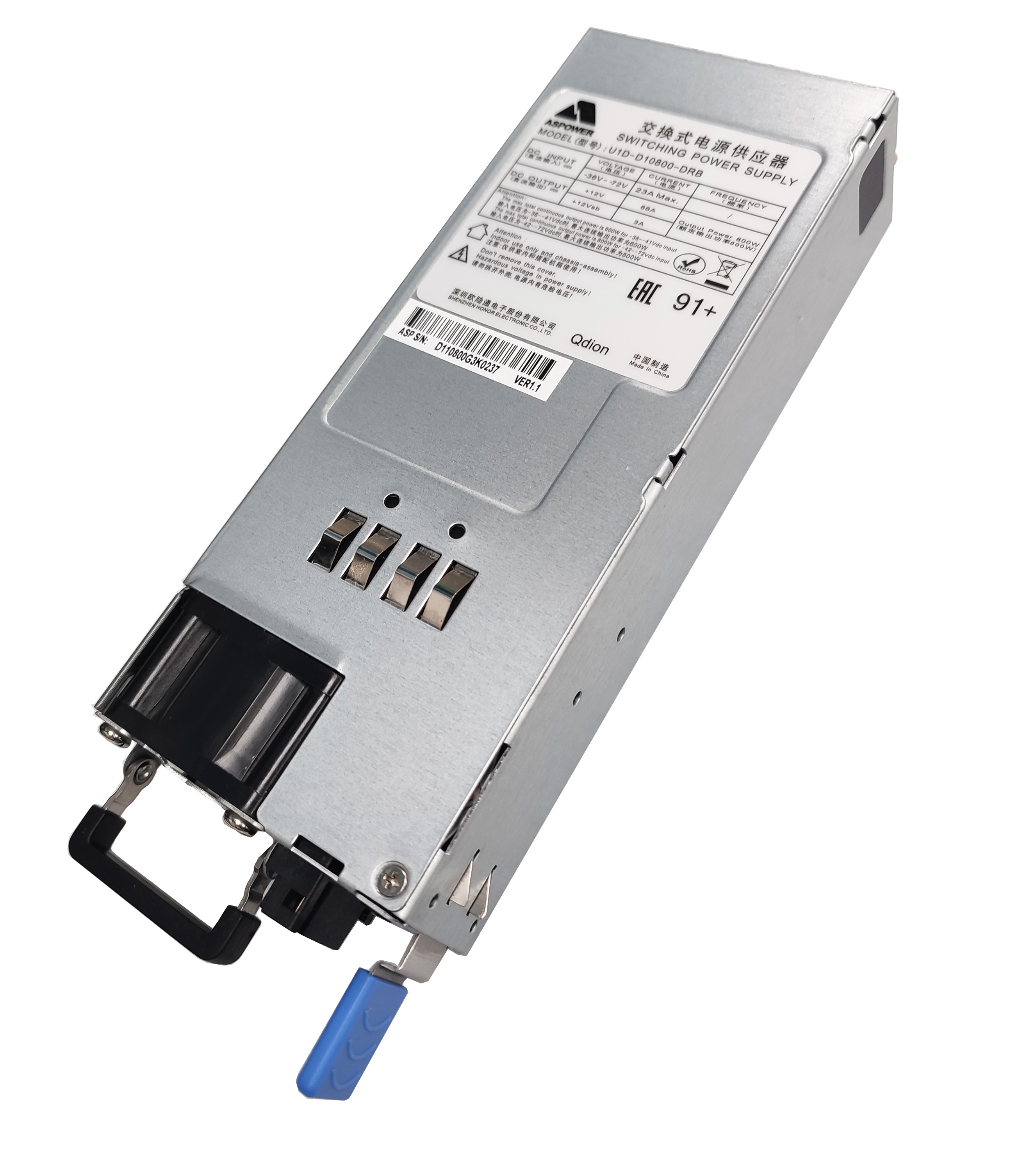 блоки питания для сервера ASPOWER U1D-D10800-DRB