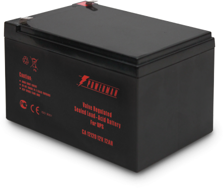 Батарея POWERMAN Battery CA12120, напряжение 12В, емкость 12Ач,макс. ток разряда 180А, макс. ток заряда 3.6А, свинцово-кислотная типа AGM, тип клемм F2, Д/Ш/В 151/98/94, 3.6 кг. Powerman CA12120/UPS (POWERMAN Battery 12V/12AH)