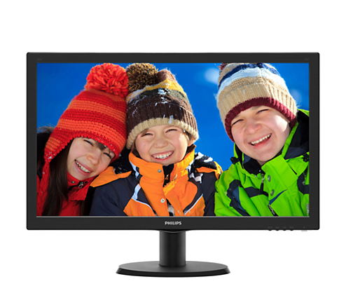 Монитор 23,6" Philips 243V5QHABA 1920x1080 MVA W-LED 16:9 8ms VGA DVI-D HDMI 10M:1 178/178 250cd Speakers Black (243V5QHABA/00)