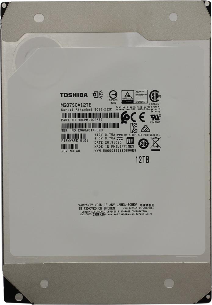 SAS/FC  Неватека Жесткий диск SAS 12TB 7200RPM 12GB/S 256MB MG07SCA12TE TOSHIBA