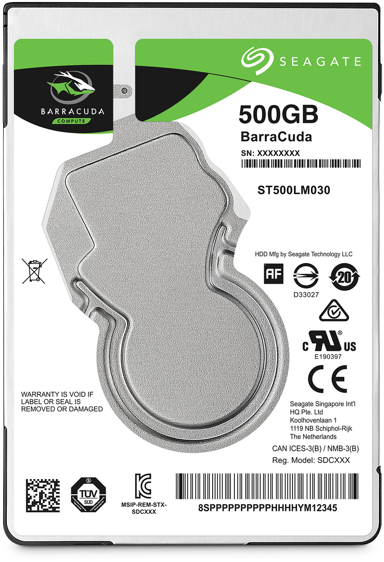 Жесткие диски Жесткий диск Seagate BarraCuda Compute ST500LM030-FR (Factory Recertified)