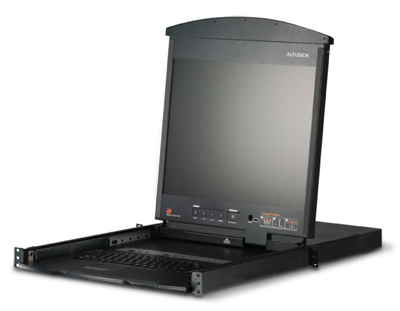 Квм консоль ATEN 17" 1-Local/Remote Share Access 8-Port Multi-Interface Cat 5 Dual Rail LCD KVM over IP switch (KL1508AIM-AXA-RG)