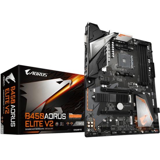 Материнская плата AMD B450 SAM4 ATX B450 AORUS ELITE V2 GIGABYTE