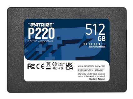 Накопитель SSD Patriot SATA III 512Gb P220S512G25 P220 2.5"