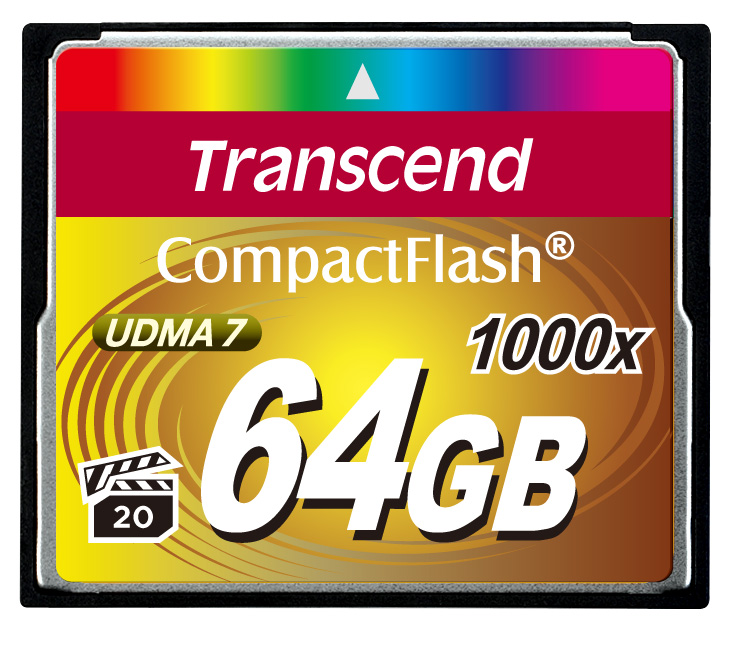 Карта памяти Transcend CompactFlash 1000 64GB (TS64GCF1000)