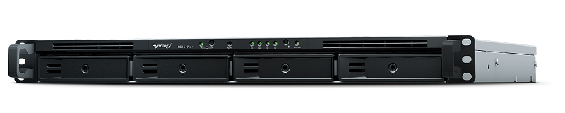 Система хранения данных Synology Rack 1U,QC 2.2GHz CPU/8GB(upto64GB)/RAID 0,1,10,5,6,F1/upto4 HS HDD(3.5"/2.5"SATA)or2xM.2 2280 NVMe/SATA SSD(upto16withRX1217/RX1217RP)/2xUSB/4GbE(+1Expslot)/iSCSI/2xIPcam(upto75)/2xPS/norail (RS1619xs+)