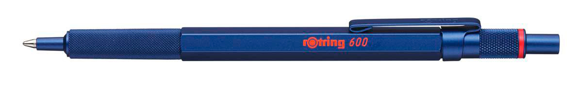 Ручка шариковая Rotring 600 (2114262) 0.5мм корпус сталь синий черные чернила