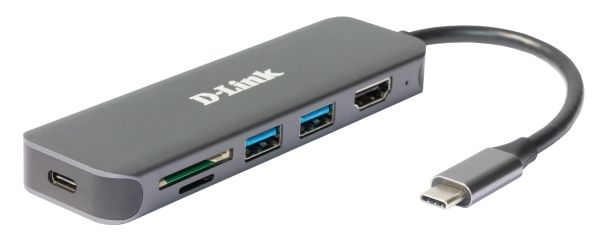 Разветвитель USB 3.0 D-Link DUB-2327 2порт. черный (DUB-2327/A1A)