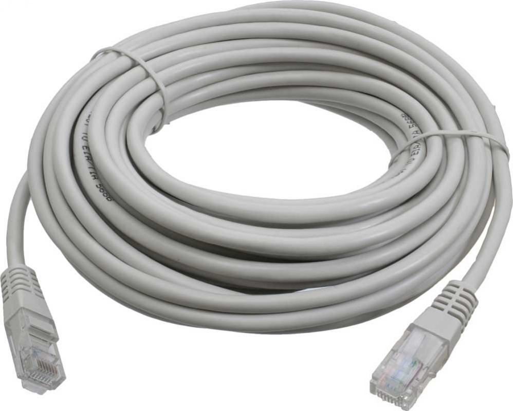 Патч-корд Lanmaster UTP LAN-PC45/U5E-5.0-GY вилка RJ-45-вилка RJ-45 кат.5е 5м серый LSZH (уп.:1шт)