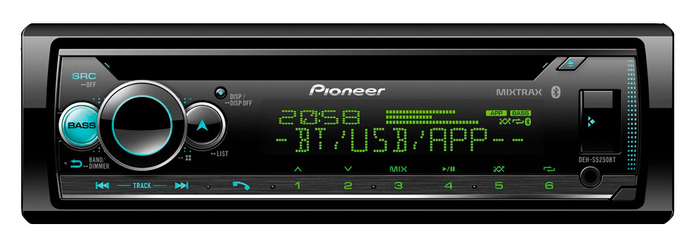 Головные устройства Автомагнитола CD Pioneer DEH-S5250BT 1DIN 4x50Вт