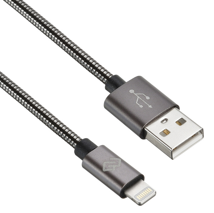   Неватека Кабель Digma LIGHT-1.2M-G USB (m)-Lightning (m) 1.2м черный