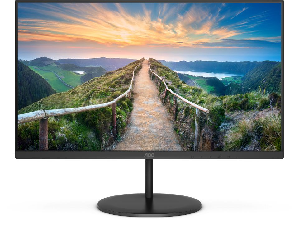 Мониторы ЖК  Неватека Монитор AOC 27" Value Line U27V4EA черный IPS LED 4ms 16:9 HDMI матовая 1000:1 350cd 178гр/178гр 3840x2160 DisplayPort FHD 4.22кг