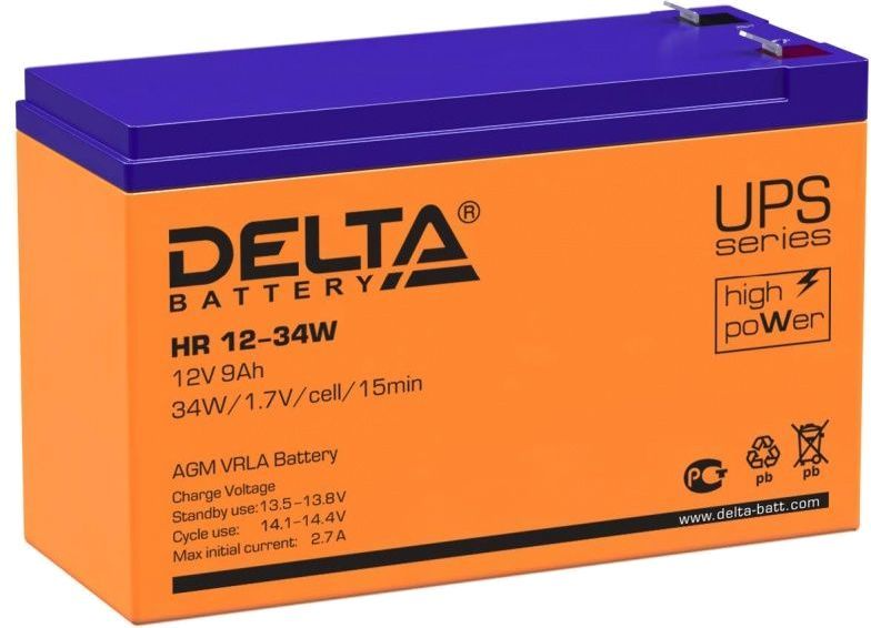 Delta Аккумуляторная батарея HR 12-34W (12V/9Ah) (HR 12-34W)