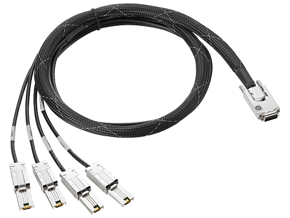 HPE Mini SAS High Density to Dual 2-lane Mini SAS High Density External Fanout 2 Meter Cable