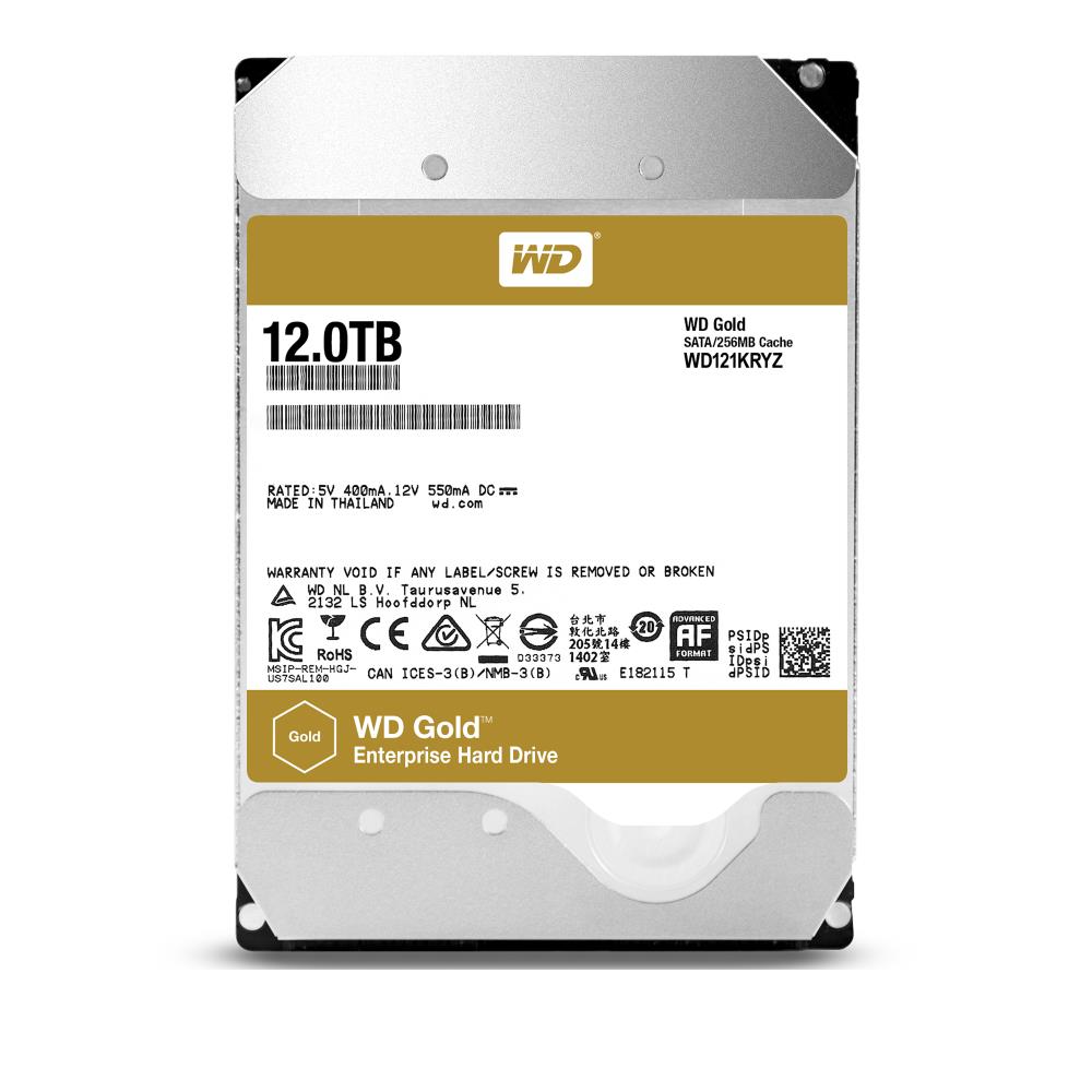 Жесткий диск SATA 12TB 7200RPM 6GB/S 256MB GOLD WD121KRYZ WDC