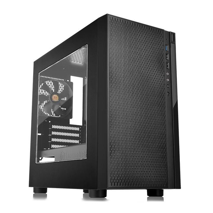   Неватека Корпус Thermaltake Versa H18 Window черный без БП mATX 2xUSB2.0 1xUSB3.0 audio bott PSU