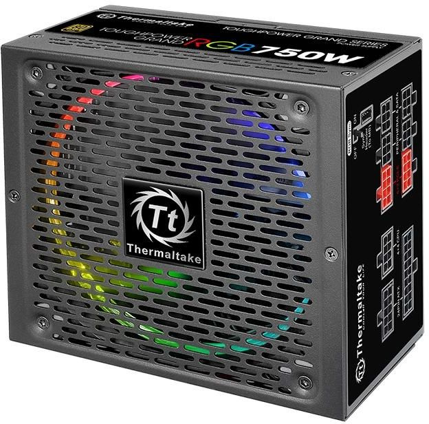   Неватека Блок питания Thermaltake ATX 750W Toughpower Grand RGB Sync 80+ gold (24+4+4pin) APFC 140mm fan color LED 9xSATA Cab Manag RTL