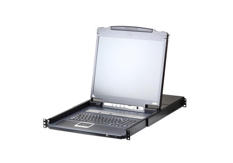 Квм переключатель ATEN 17" 1-Local/Remote Share Access 8-Port PS/2-USB VGA Single Rail LCD KVM over IP switch (CL5708IM-ATA-RG)