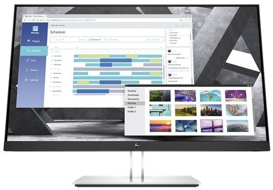 Мониторы ЖК Монитор HP 27" E27q G4 черный IPS 16:9 HDMI HAS Pivot 250cd 178гр/178гр 2560x1440 D-Sub DisplayPort QHD USB 7кг