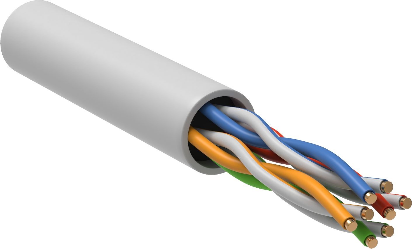 Кабель медный  Неватека Кабель информационный ITK LC1-C5E04-121 кат.5е U/UTP не экранированный 4X2X24AWG LSZH внутренний 305м серый