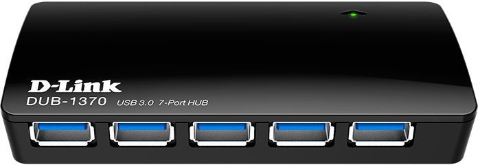 Разветвитель USB 3.0 D-Link DUB-1370 7порт. черный (DUB-1370/B1A)