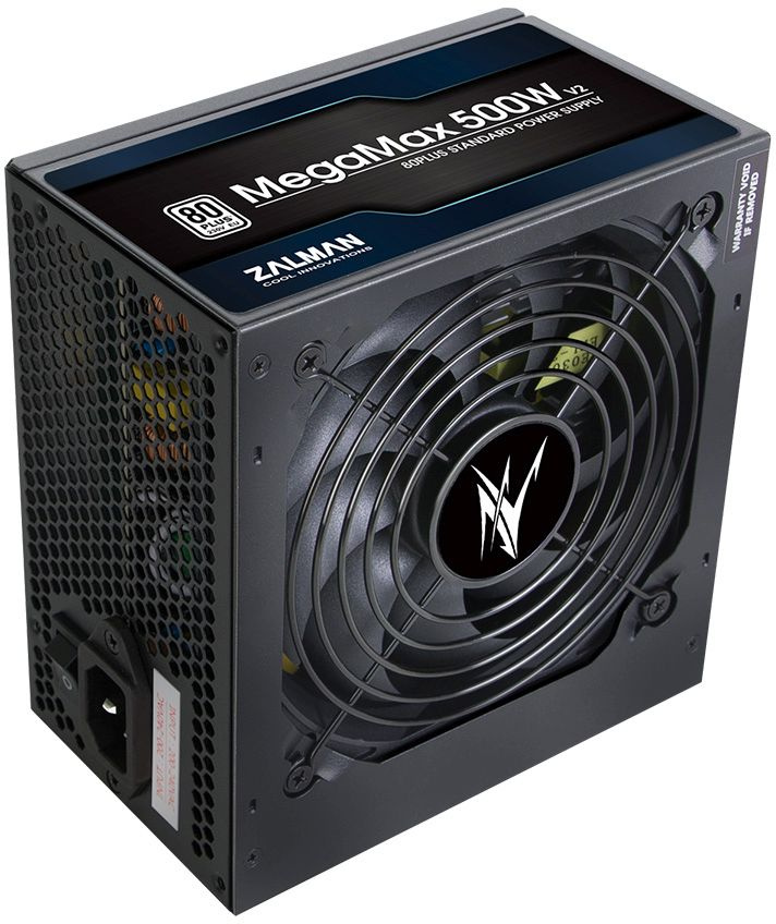 Блок питания Zalman ATX 500W ZM500-TXII V2 80+ (20+4pin) APFC 120mm fan 8xSATA Cab Manag RTL