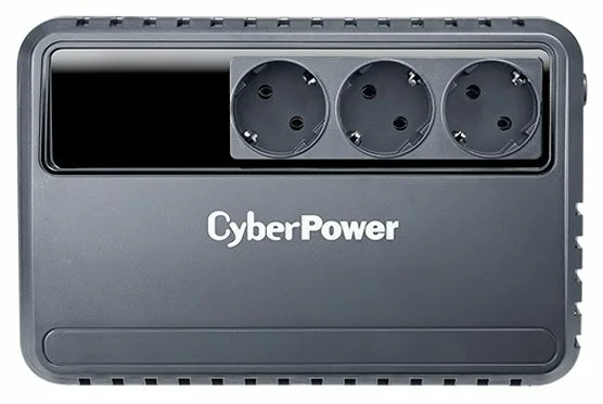 ИБП CyberPower BU600E, Line-Interactive, 600VA/360W, 3 Schuko розетки, Black, 0.28х0.14х0.23м., 4.4кг. CyberPower BU600E