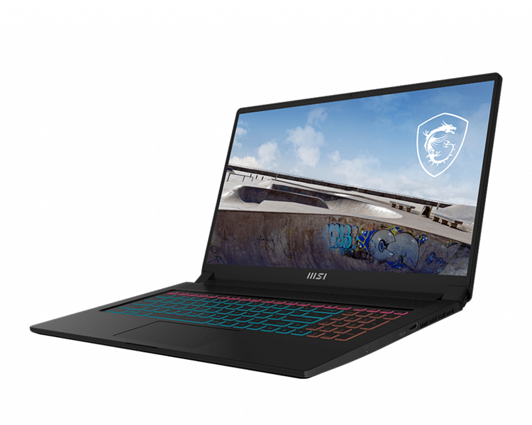 Ноутбук MSI Stealth 17M A12UE-041RU Core i5 1240P 16Gb SSD512Gb NVIDIA GeForce RTX 3060 6Gb 17.3" FHD (1920x1080) Windows 11 black WiFi BT Cam