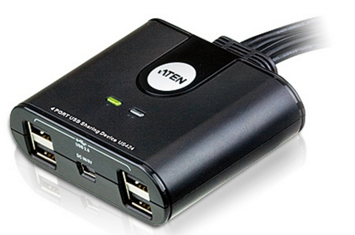 Переключатель электронный ATEN 4 PORT USB Sharing Device. (US424-AT)