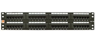 Патч-панель LANMASTER 48 портов, UTP, кат.5E, 2U (LAN-PP48UTP5E)