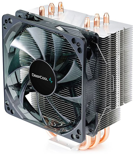 Все кулеры  Неватека Устройство охлаждения(кулер) Deepcool GAMMAXX 400 BLUE BASIC Soc-AM4/1151/1200/1700 4-pin 18-30dB Al+Cu 130W 640gr LED Ret